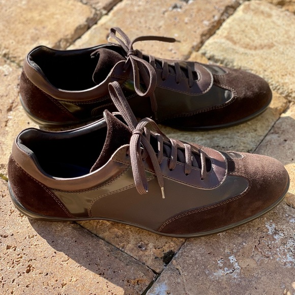 Canali Brown Suede and Leather Sneakers - Picture 5 of 8